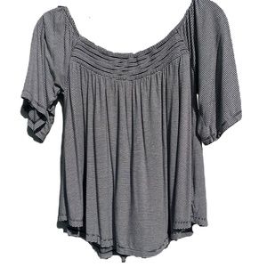 American Eagle Outfitters Soft & Sexy T smocked shirt stripe Small